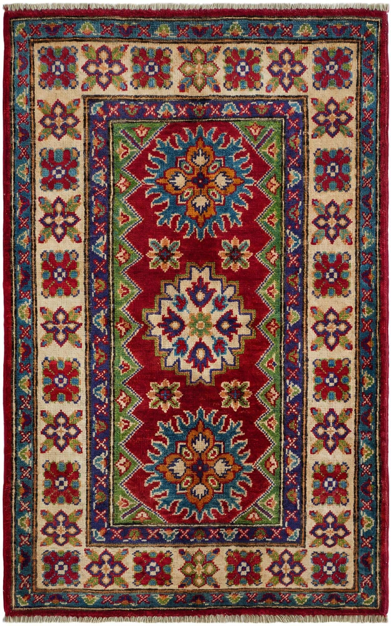 2' 7 x 4' 2 Hand Knotted Kazak Rug