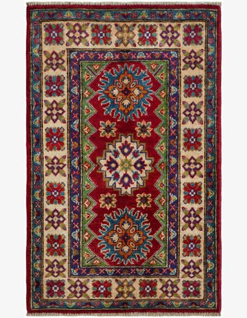 2' 7 x 4' 2 Hand Knotted Kazak Rug