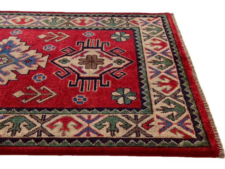 Detail image of 2' 9 x 4' 1 Hand Knotted Kazak Rug