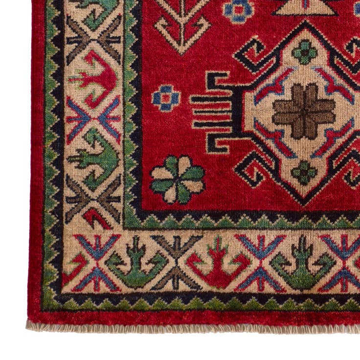 Detail image of 2' 9 x 4' 1 Hand Knotted Kazak Rug