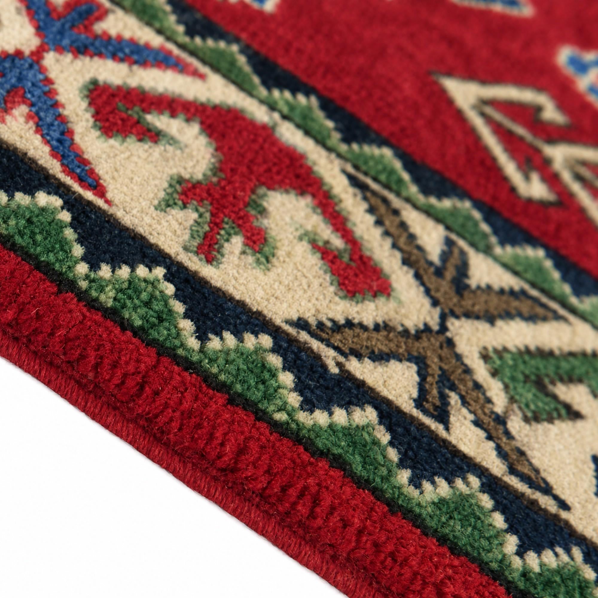 85cm x 125cm Hand Knotted Kazak Rug