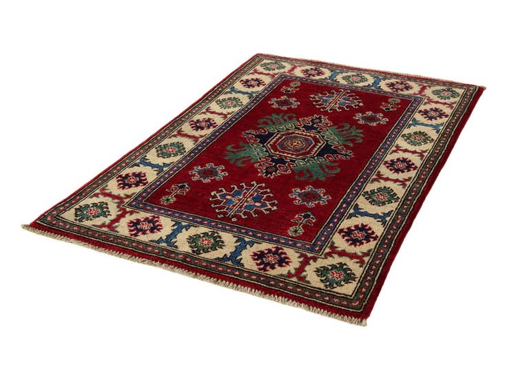 Detail image of 2' 7 x 4' Hand Knotted Kazak Rug
