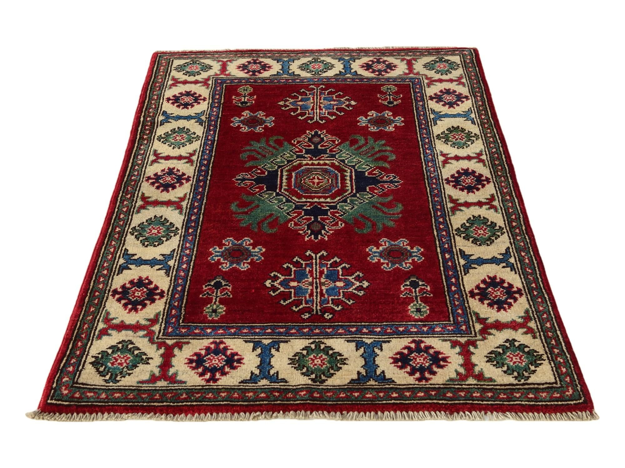 2' 7 x 4' Hand Knotted Kazak Rug