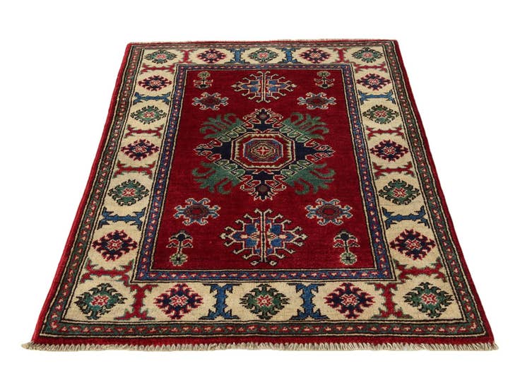 Detail image of 2' 7 x 4' Hand Knotted Kazak Rug