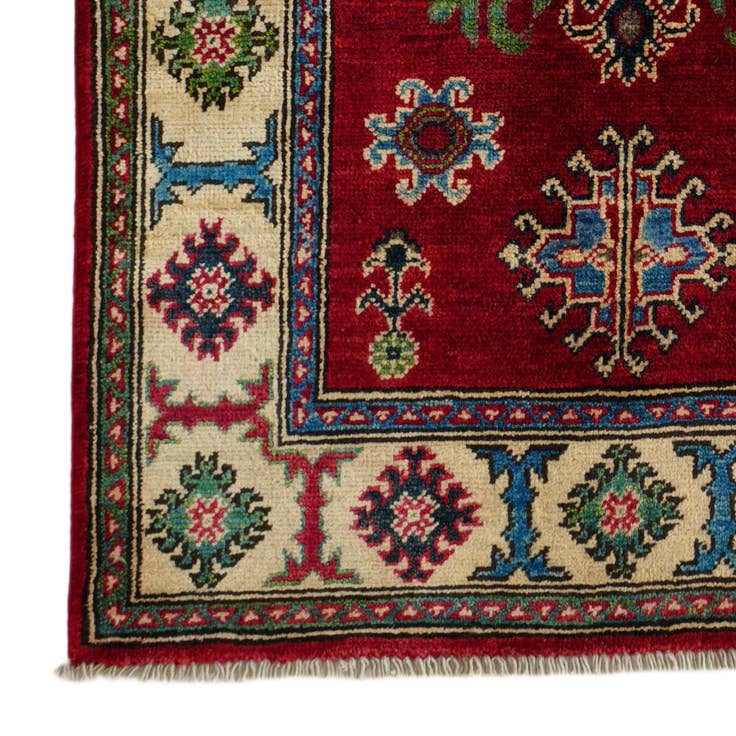 Detail image of 2' 7 x 4' Hand Knotted Kazak Rug