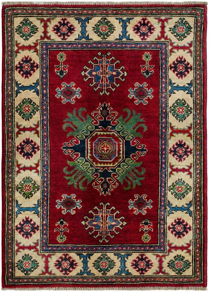 2' 7 x 4' Hand Knotted Kazak Rug