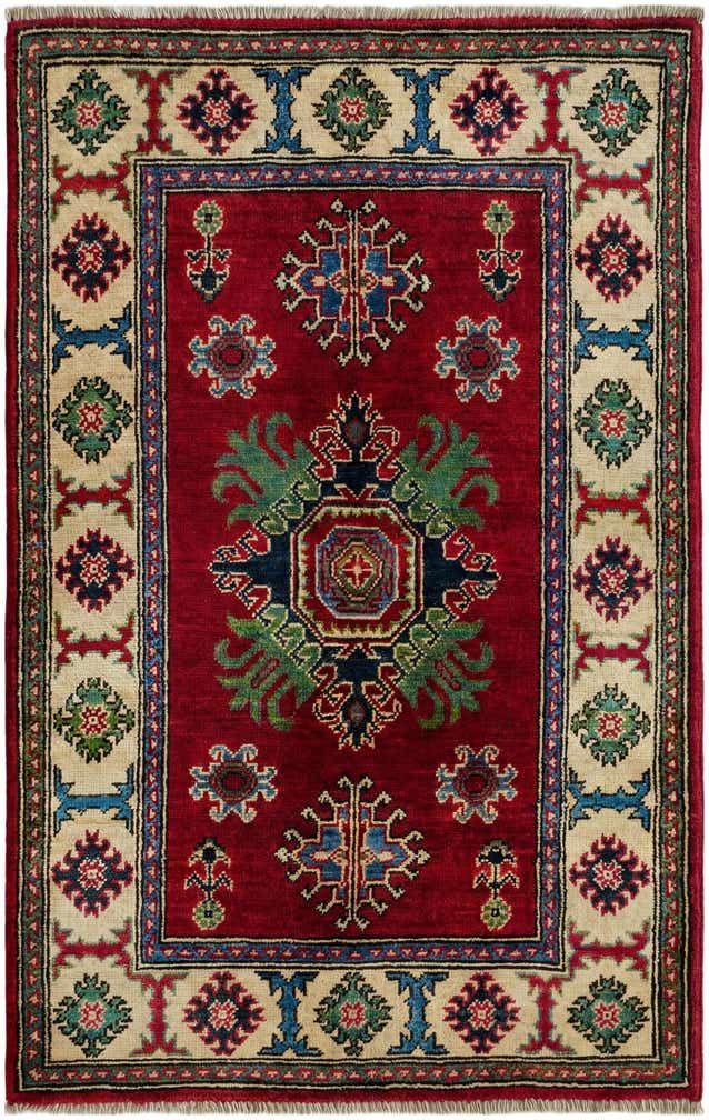 2' 7 x 4' Hand Knotted Kazak Rug