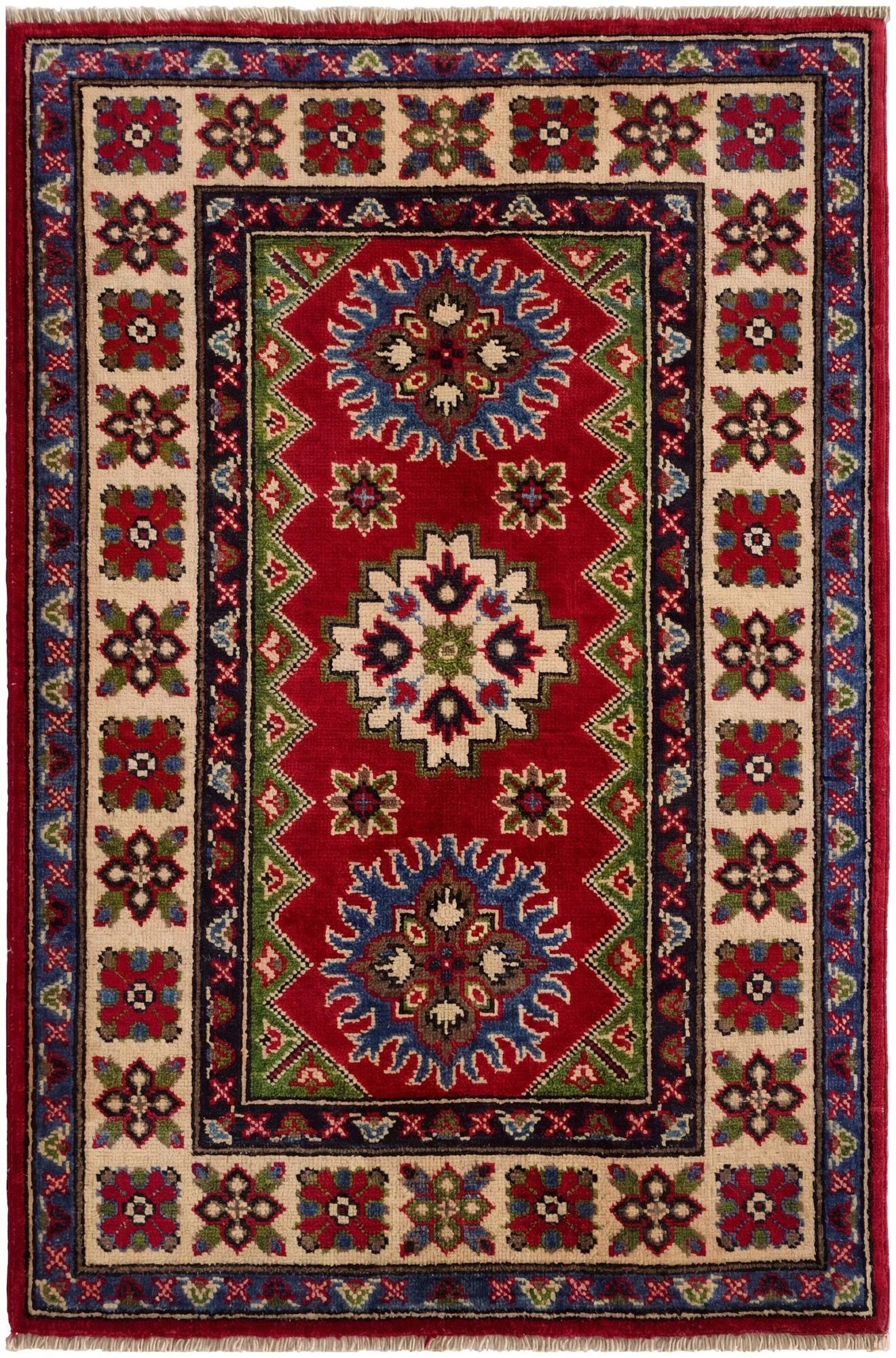 2' 9 x 4' 2 Hand Knotted Kazak Rug