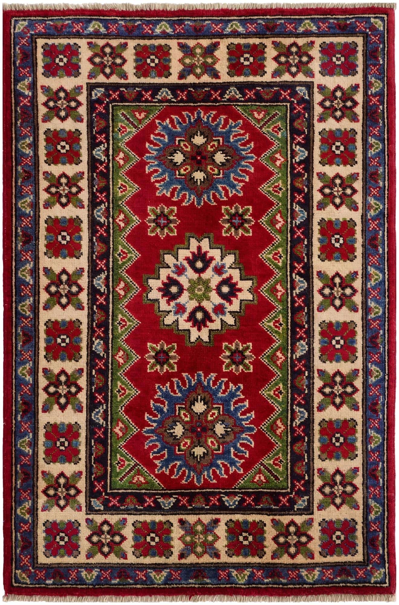 2' 9 x 4' 2 Hand Knotted Kazak Rug