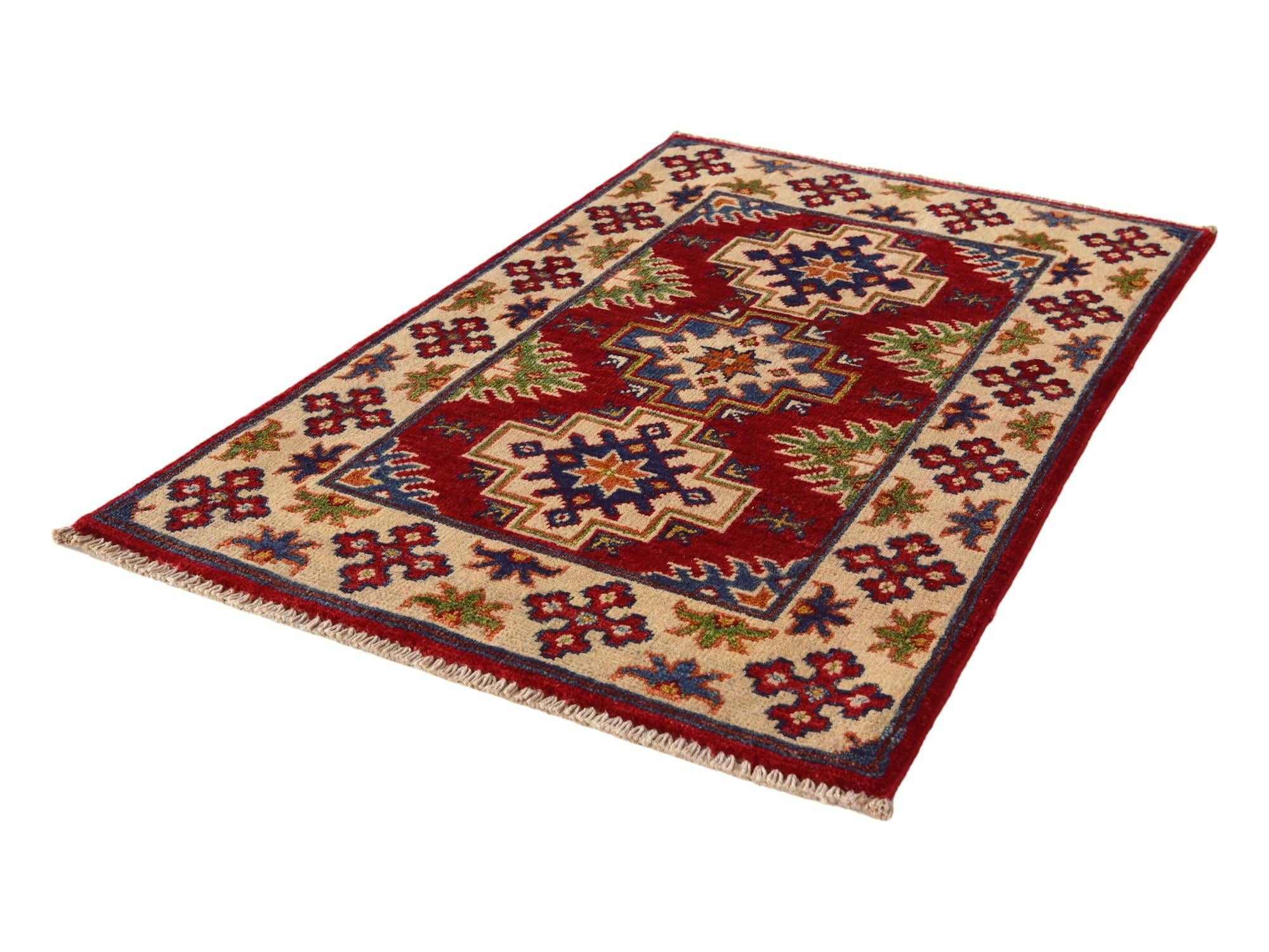 2' x 3' 1 Hand Knotted Kazak Rug