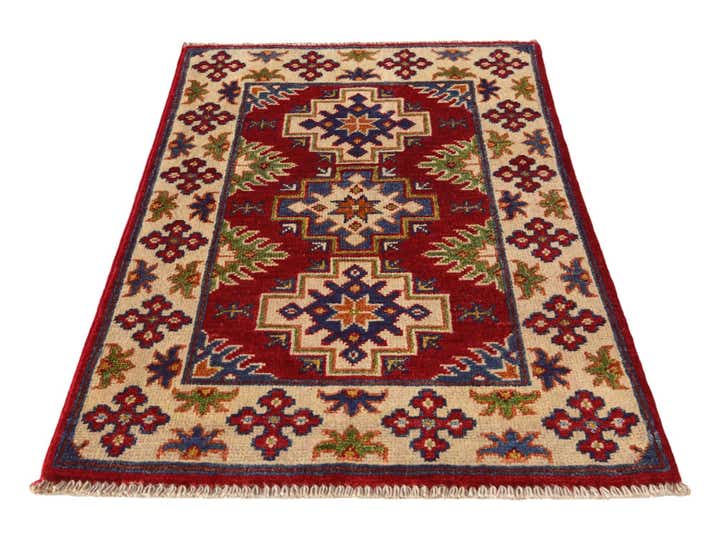 2' x 3' 1 Hand Knotted Kazak Rug