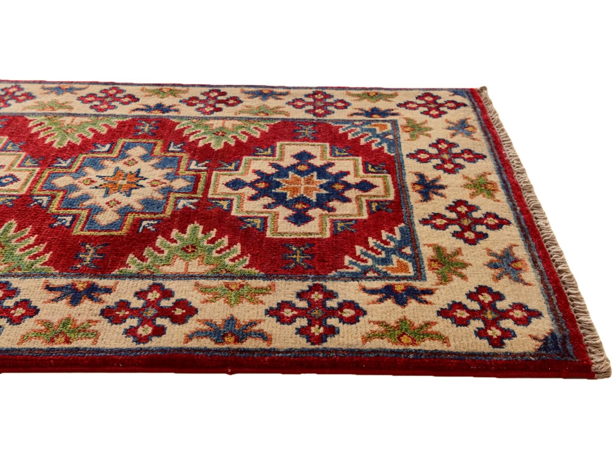 2' x 3' 1 Hand Knotted Kazak Rug