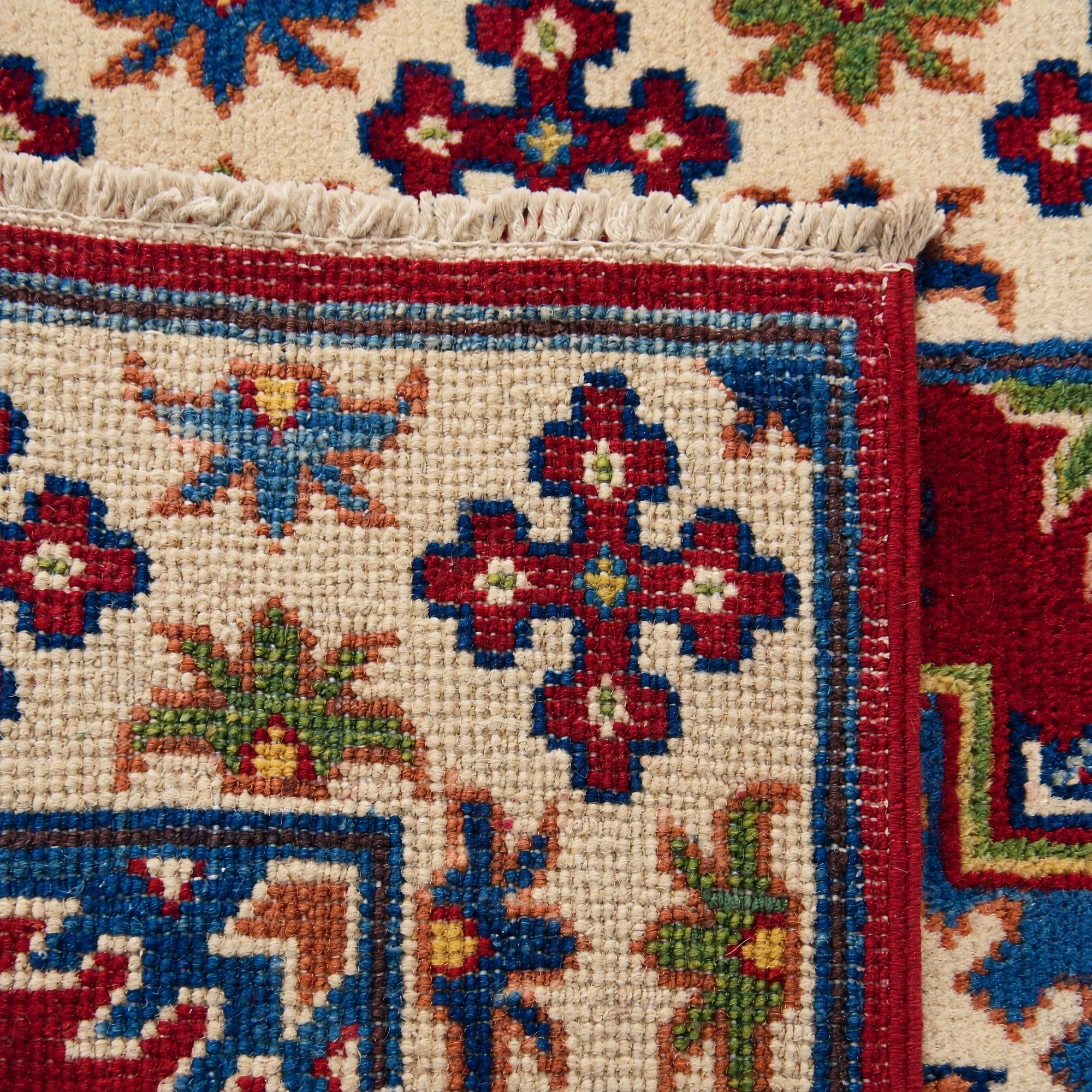 60cm x 95cm Hand Knotted Kazak Rug