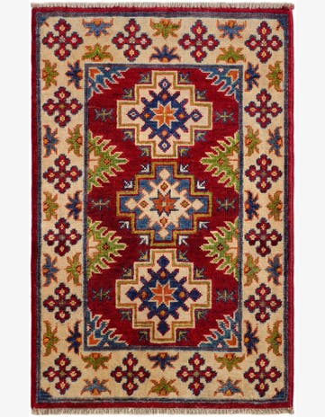 2' x 3' 1 Hand Knotted Kazak Rug