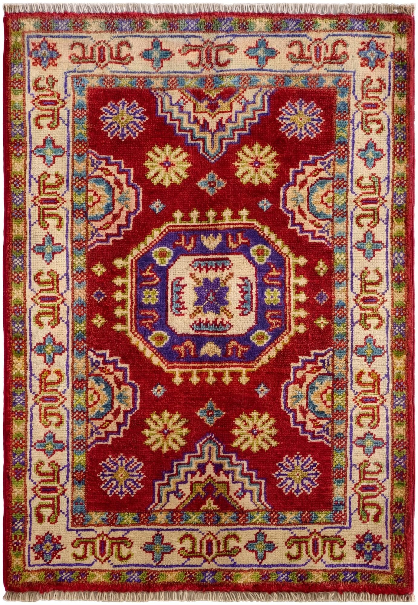2' x 2' 11 Hand Knotted Kazak Rug
