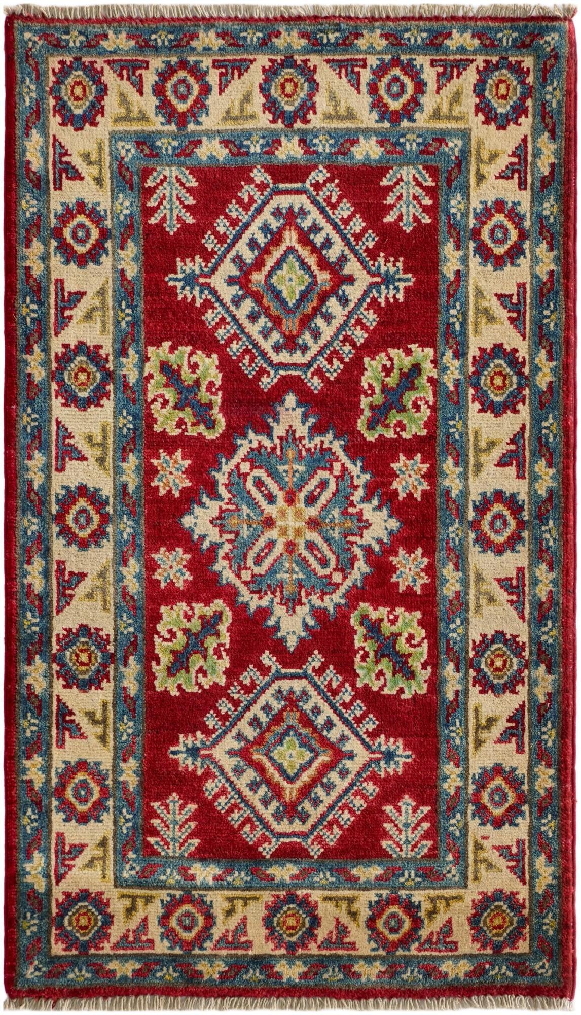 2' 1 x 3' 5 Hand Knotted Kazak Rug