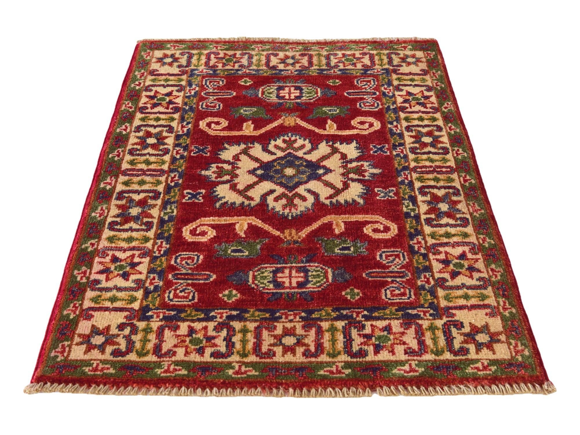 2' x 2' 11 Hand Knotted Kazak Rug