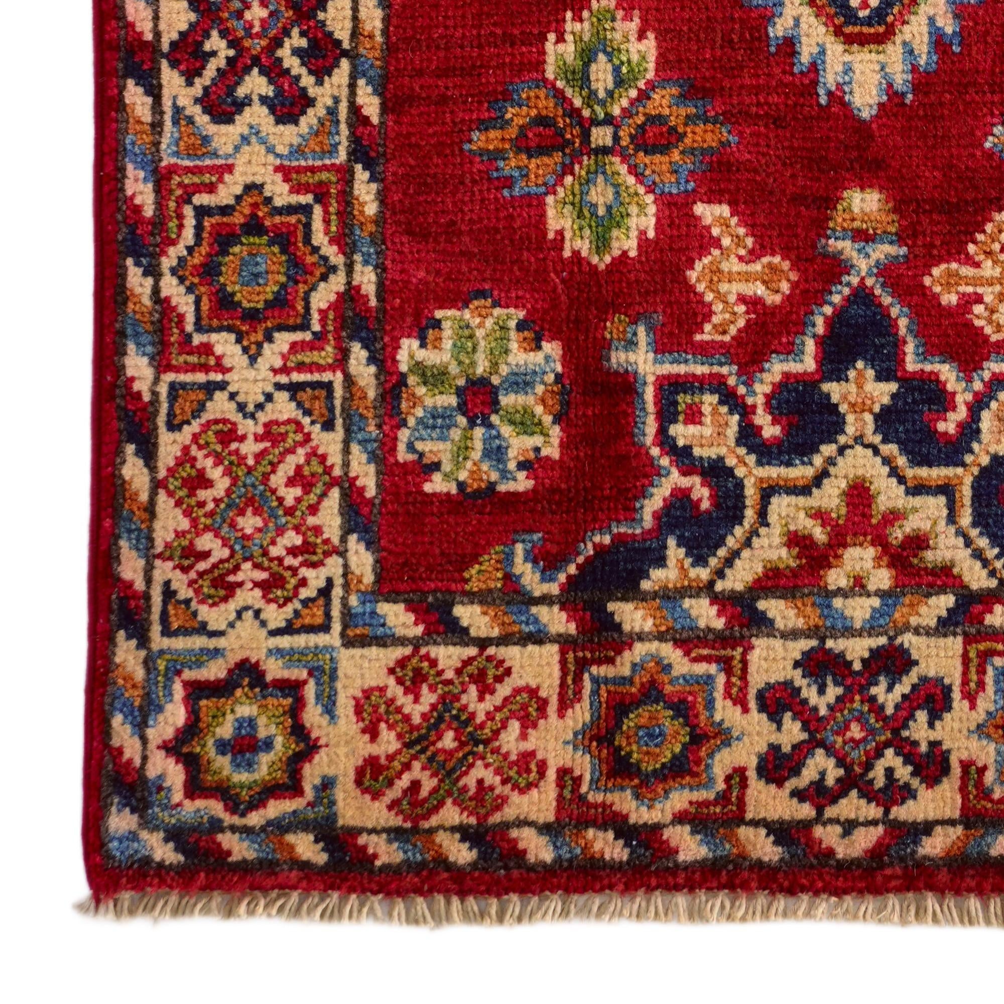 2' x 3' 1 Hand Knotted Kazak Rug