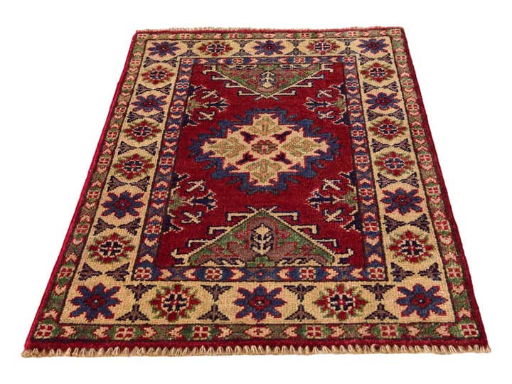 1' 11 x 3' Hand Knotted Kazak Rug