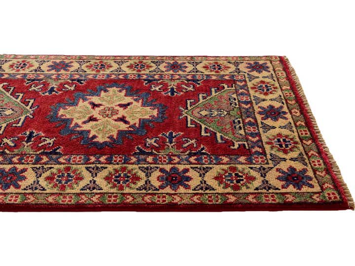 1' 11 x 3' Hand Knotted Kazak Rug