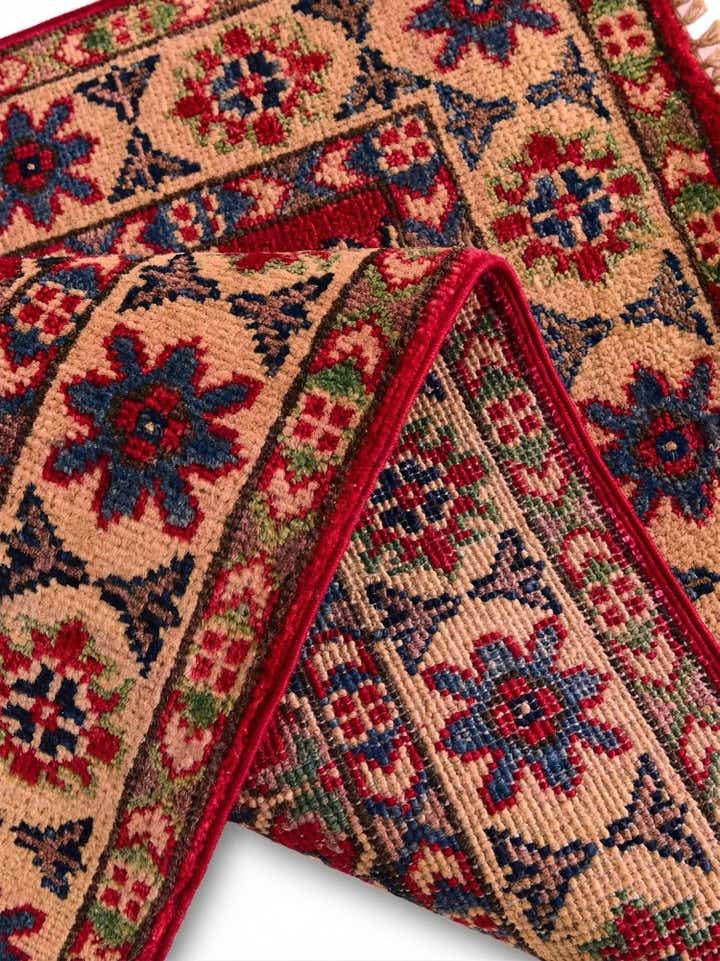 1' 11 x 3' Hand Knotted Kazak Rug