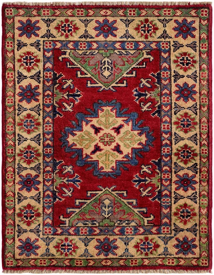Detail image of 1' 11 x 3' Hand Knotted Kazak Rug