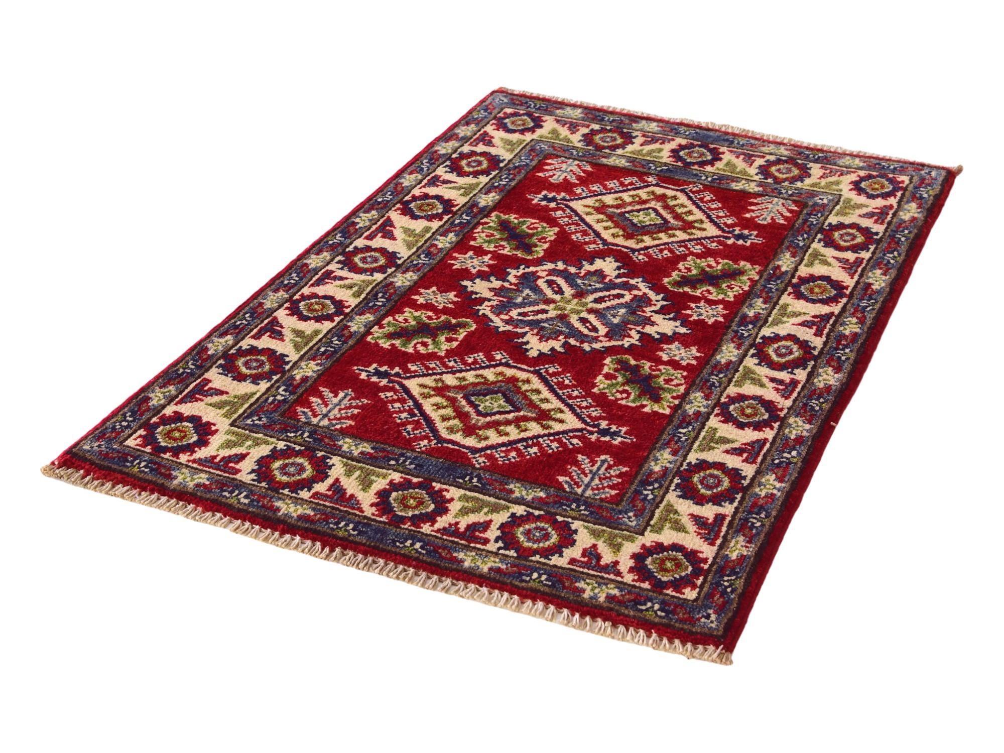 1' 11 x 2' 11 Hand Knotted Kazak Rug