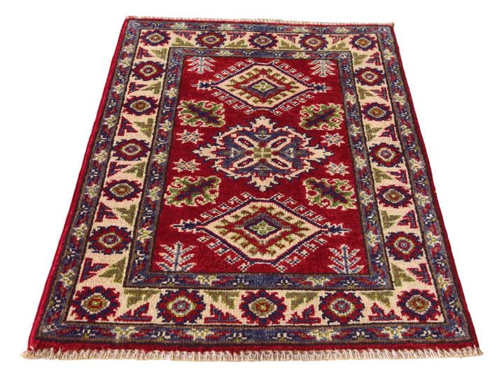 1' 11 x 2' 11 Hand Knotted Kazak Rug
