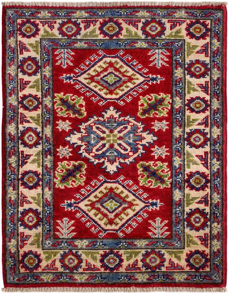 Detail image of 1' 11 x 2' 11 Hand Knotted Kazak Rug