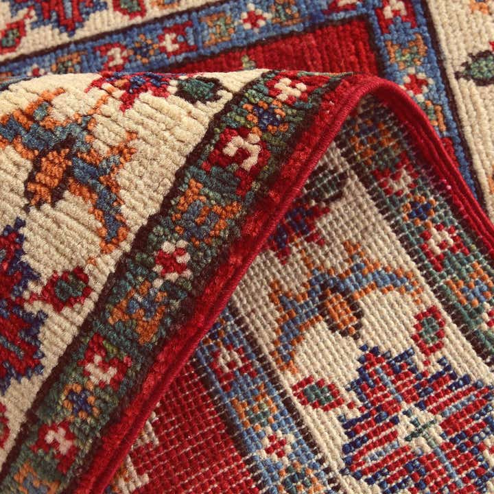 60cm x 95cm anudado a mano Kazak Alfombra