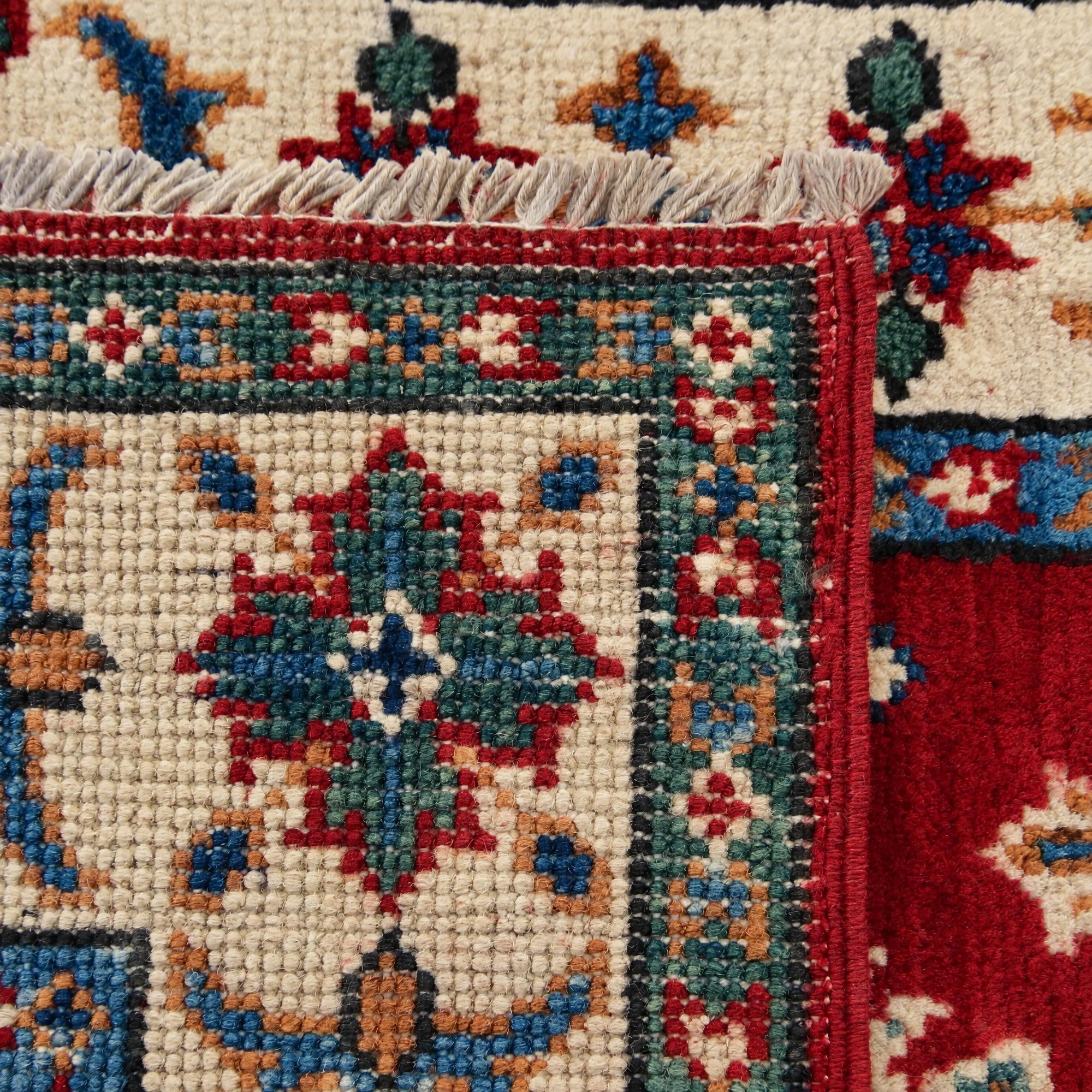 60cm x 95cm Hand Knotted Kazak Rug