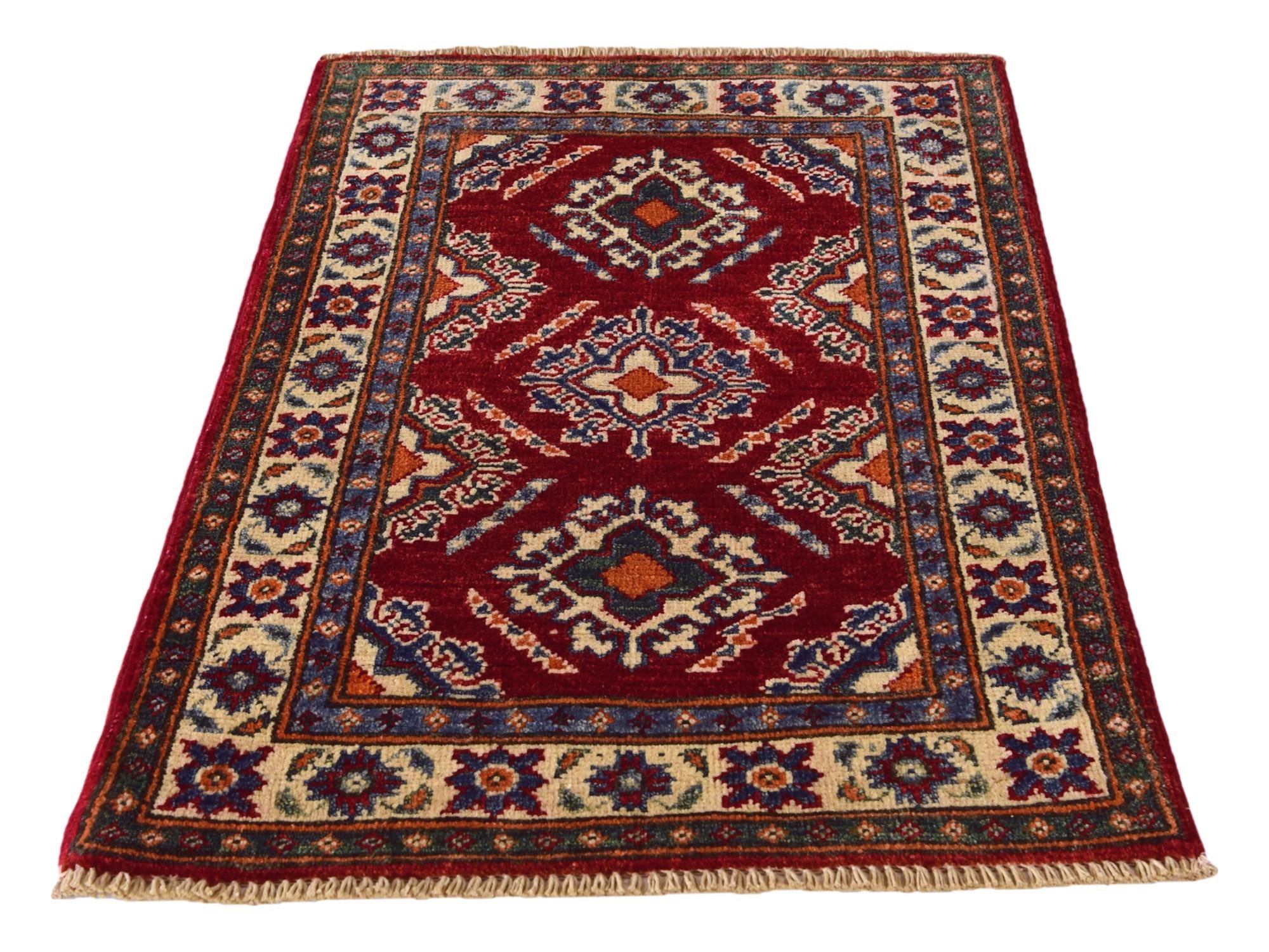 2' x 2' 11 Hand Knotted Kazak Rug