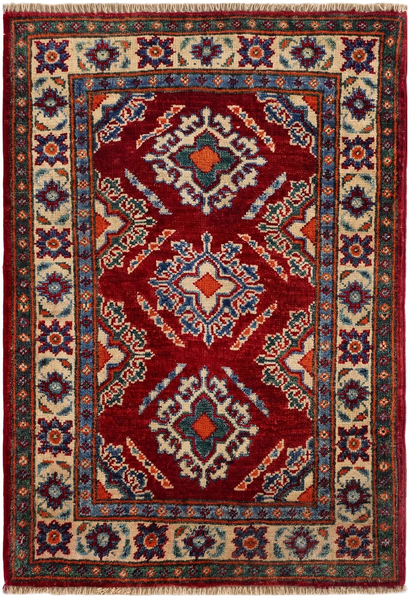 2' x 2' 11 Hand Knotted Kazak Rug