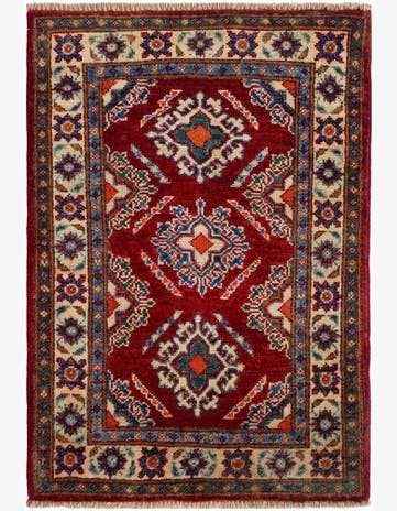 2' x 2' 11 Hand Knotted Kazak Rug
