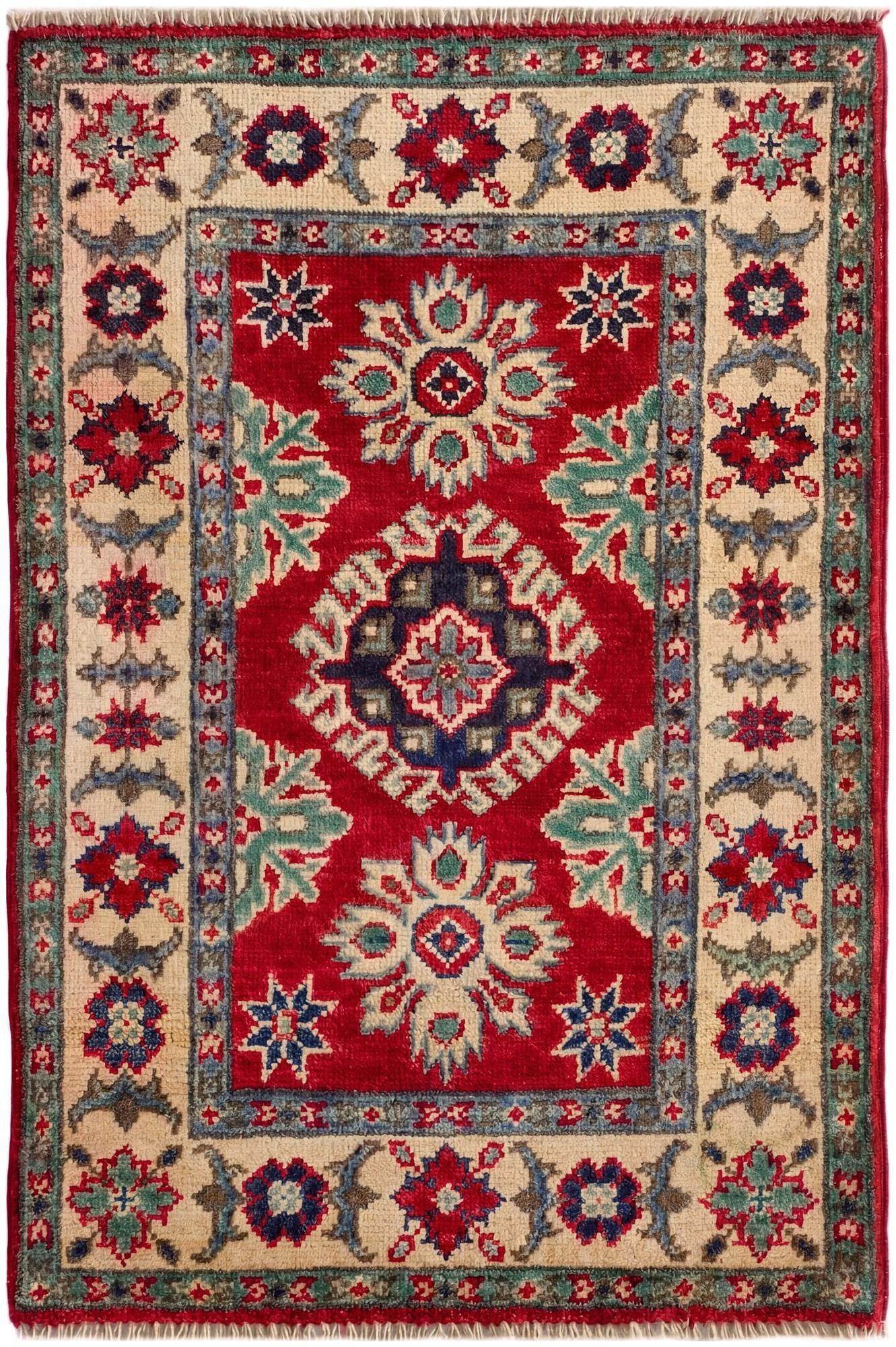 2' x 3' Hand Knotted Kazak Rug