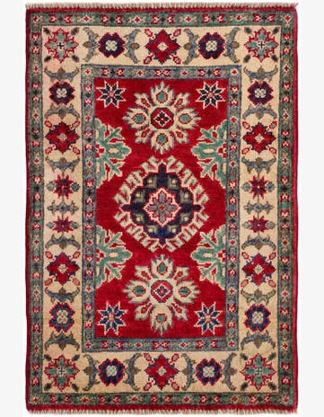 2' x 3' Hand Knotted Kazak Rug