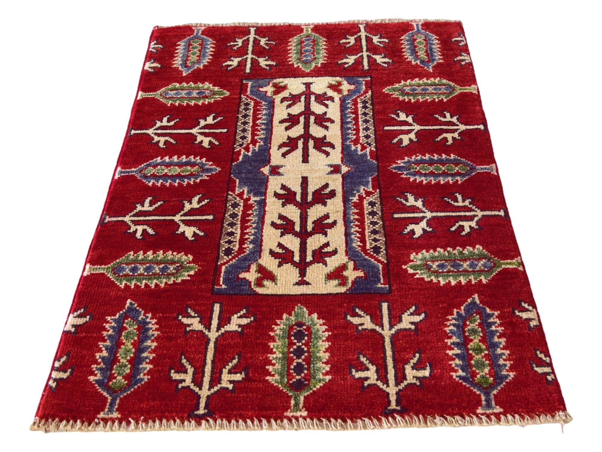 1' 11 x 2' 11 Hand Knotted Kazak Rug