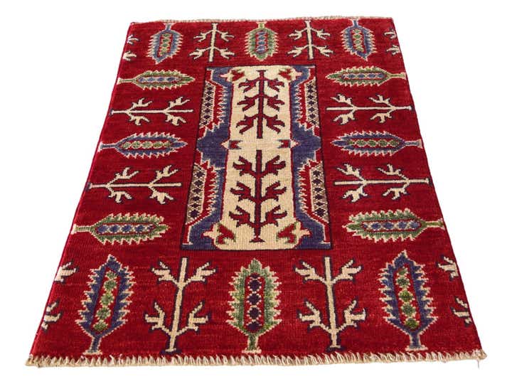 1' 11 x 2' 11 Hand Knotted Kazak Rug