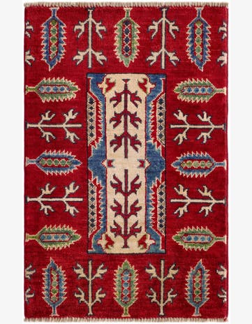 1' 11 x 2' 11 Hand Knotted Kazak Rug