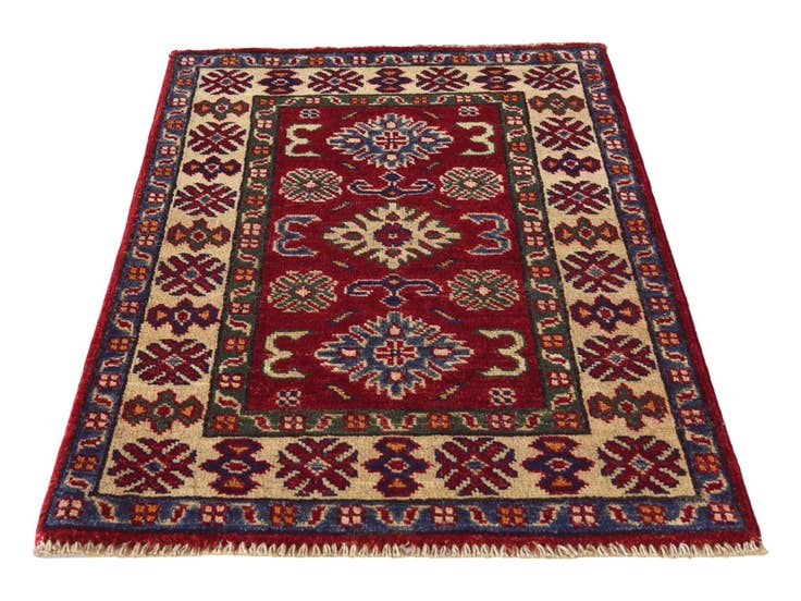 Detail image of 2' 1 x 2' 11 Hand Knotted Kazak Rug