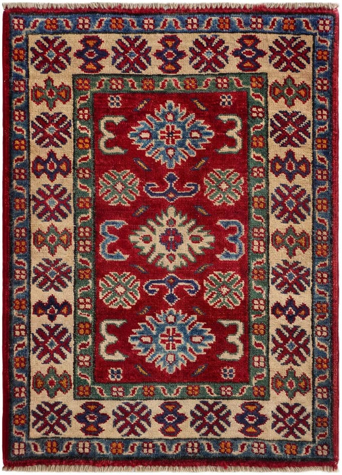 Detail image of 2' 1 x 2' 11 Hand Knotted Kazak Rug