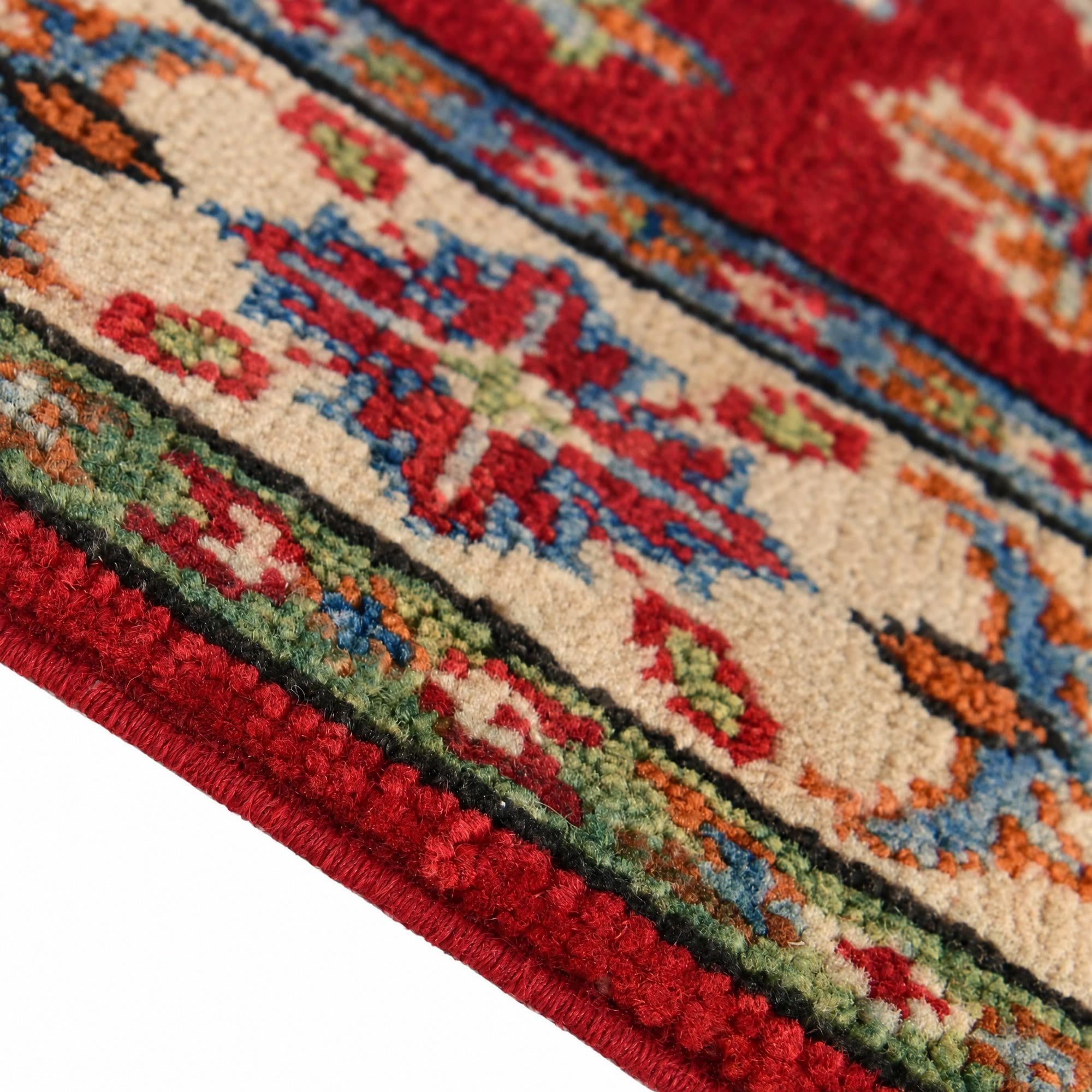 65cm x 95cm anudado a mano Kazak Alfombra