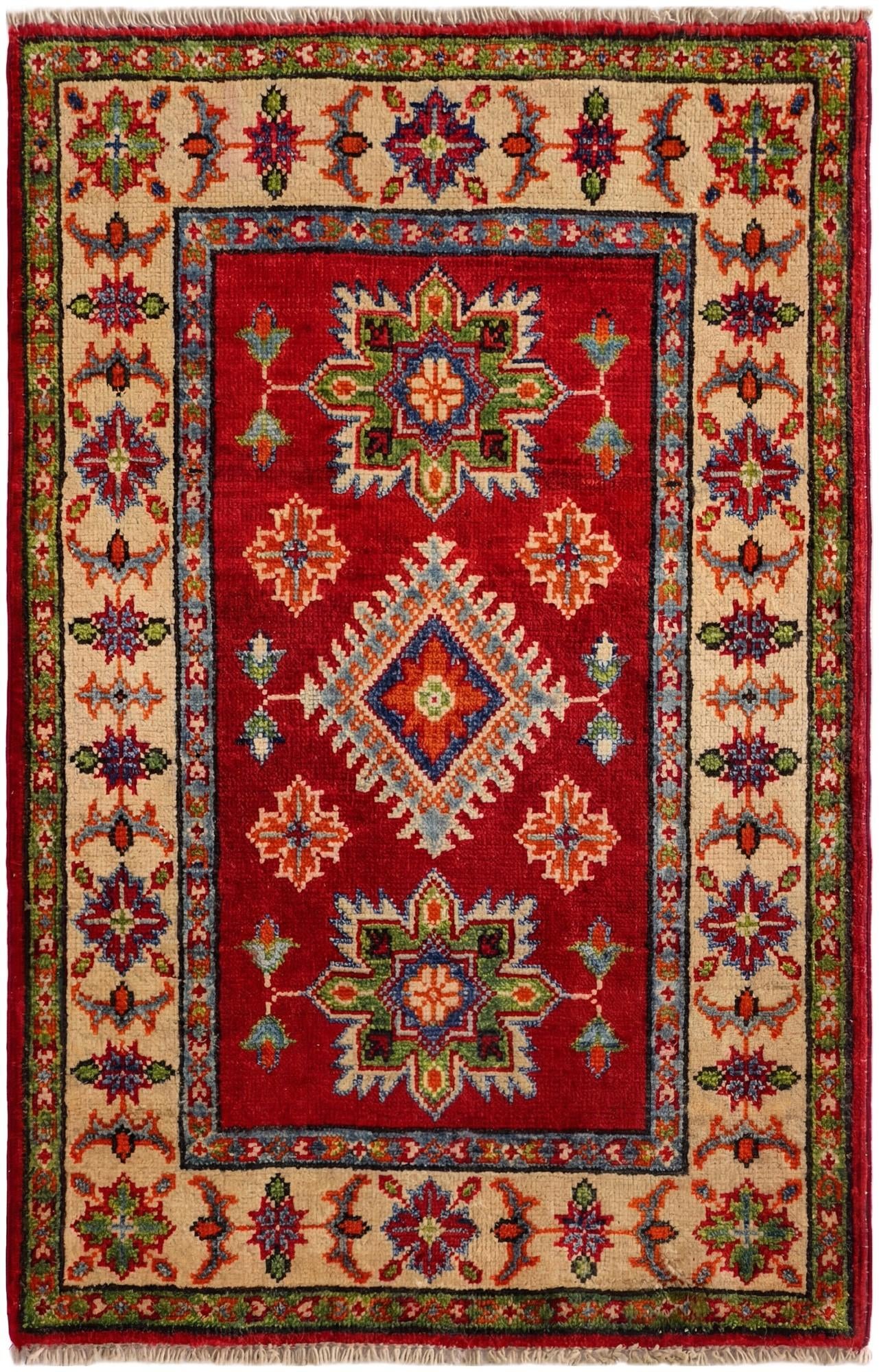 2' 1 x 3' 2 Hand Knotted Kazak Rug