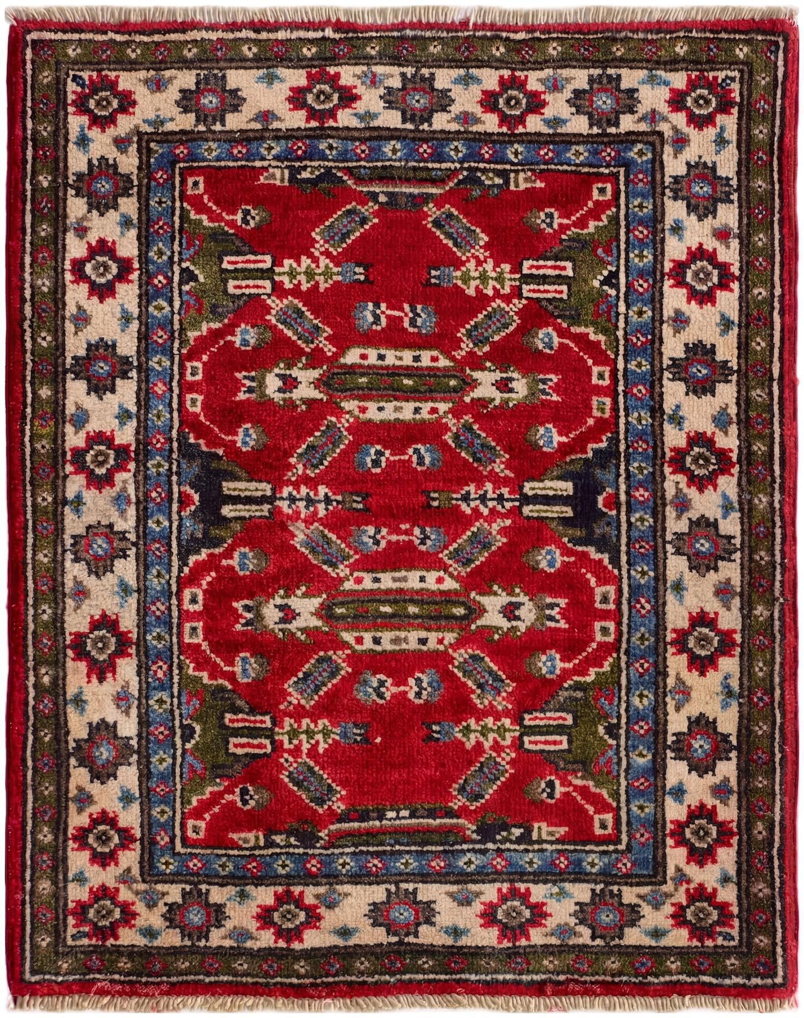 2' x 2' 7 Hand Knotted Kazak Rug