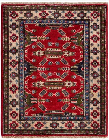 2' x 2' 7 Hand Knotted Kazak Rug