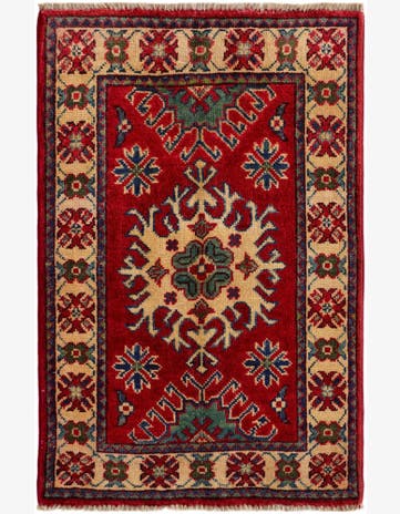 2' x 3' 2 Hand Knotted Kazak Rug