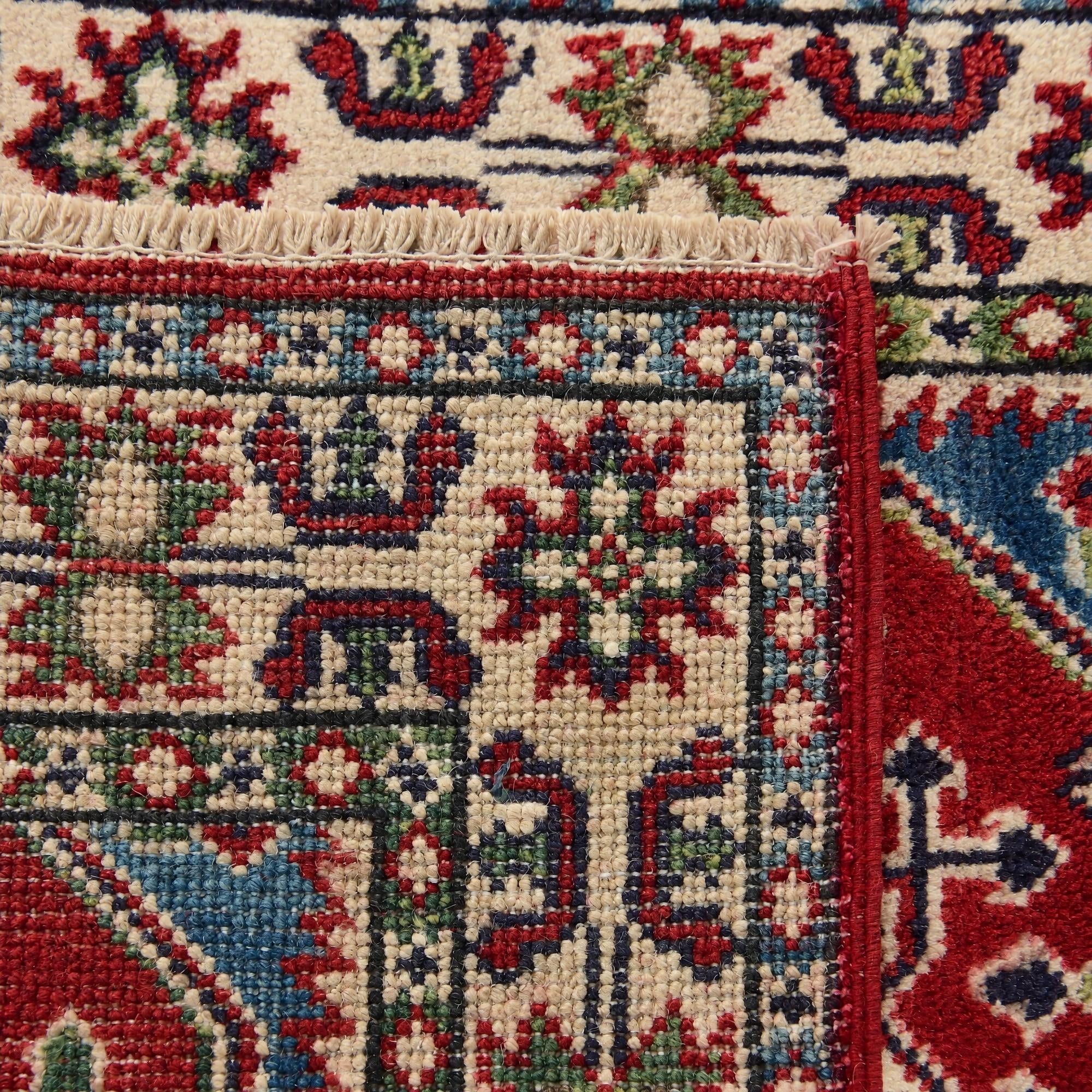 60cm x 90cm Hand Knotted Kazak Rug