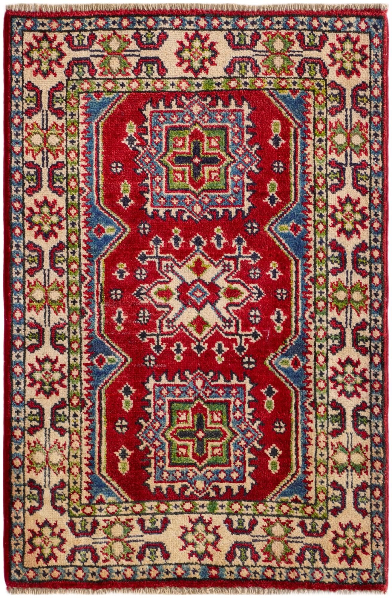 2' x 3' Hand Knotted Kazak Rug
