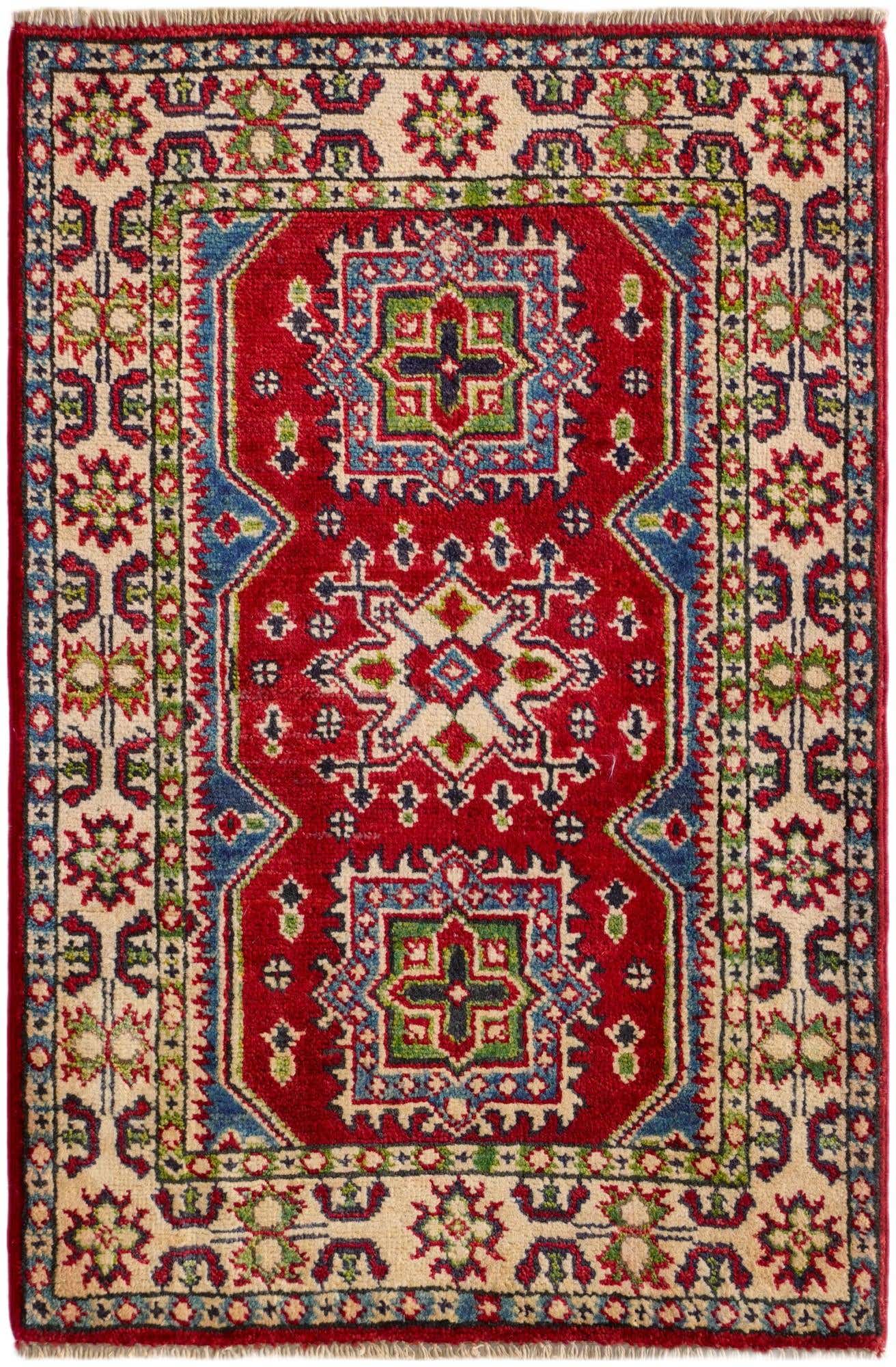 2' x 3' Hand Knotted Kazak Rug