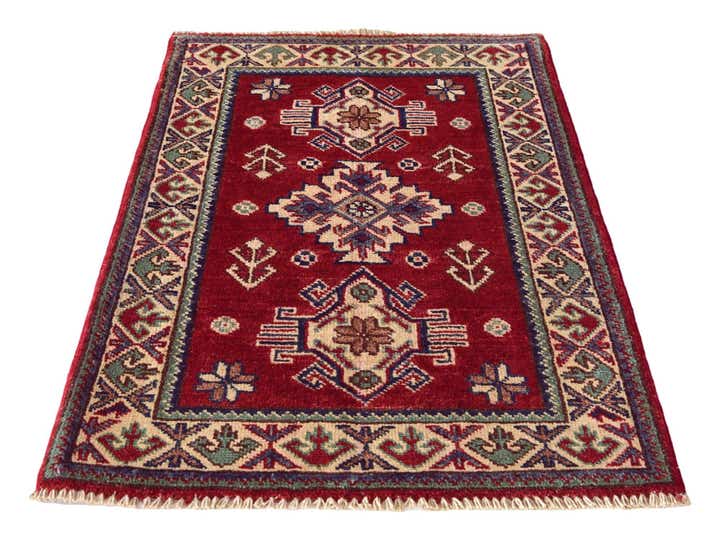 2' x 3' 1 Hand Knotted Kazak Rug